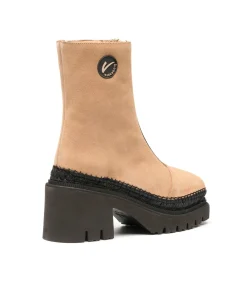 Vidorreta Outlet|Botin en serraje nude Panteta