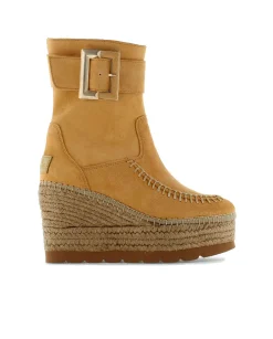 Mujer Vidorreta Botines|Botin hebilla en serraje camel Tilo 5