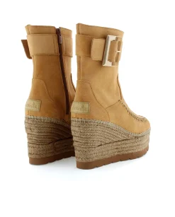 Mujer Vidorreta Botines|Botin hebilla en serraje camel Tilo 5