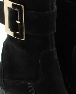 Mujer Vidorreta Botines|Botin hebilla en serraje negro Tilo 5