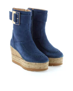 Mujer Vidorreta Botines|Botin hebilla en serraje marino Tilo 5
