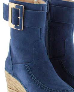 Mujer Vidorreta Botines|Botin hebilla en serraje marino Tilo 5