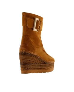 Mujer Vidorreta Botines|Botin hebilla en serraje cuero Tilo 5