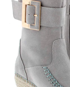 Mujer Vidorreta Botines|Botin hebilla en serraje gris Tilo 5