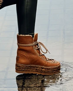 Mujer Vidorreta Botines|Botin plataforma en bost camel Merce Doble