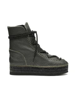 Vidorreta Outlet|Botin plataforma en bost kaki Merce Doble