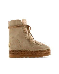 Mujer Vidorreta Botines|Botin plataforma en serraje taupe Merce Doble