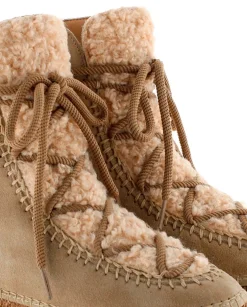 Mujer Vidorreta Botines|Botin plataforma en serraje taupe Merce Doble
