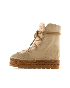 Mujer Vidorreta Botines|Botin plataforma en serraje taupe Merce Doble