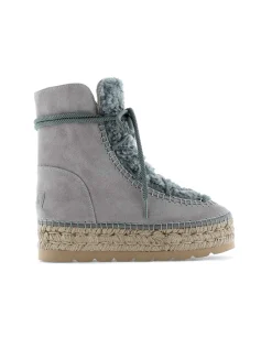 Mujer Vidorreta Botines|Botin plataforma en serraje gris Merce Doble