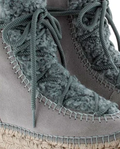 Mujer Vidorreta Botines|Botin plataforma en serraje gris Merce Doble