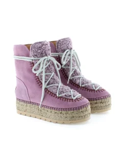 Mujer Vidorreta Botines|Botin plataforma en serraje violeta Merce Doble