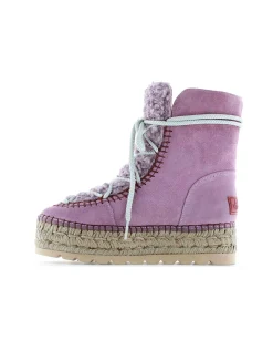 Mujer Vidorreta Botines|Botin plataforma en serraje violeta Merce Doble