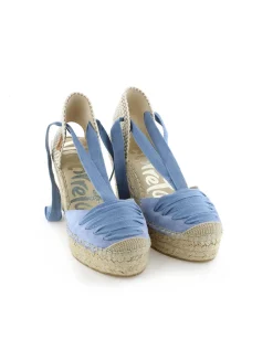 Mujer Vidorreta Sandalias Cuña|Campesina en serraje jeans Tilo 7