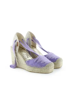 Mujer Vidorreta Sandalias Cuña|Campesina en serraje lavanda Matisse