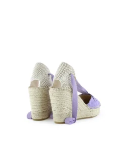 Mujer Vidorreta Sandalias Cuña|Campesina en serraje lavanda Matisse