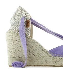 Mujer Vidorreta Sandalias Cuña|Campesina en serraje lavanda Matisse