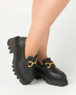 Vidorreta Outlet|Mocasin en Cocco negro León