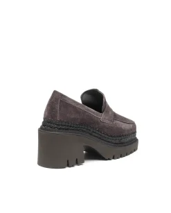 Vidorreta Outlet|Mocasín de tacón en cavallo gris Panteta
