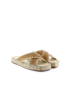 Mujer Vidorreta Sandalias Planas|Pinky cherry cuero Miró