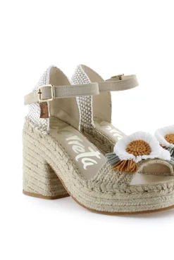 Mujer Vidorreta Sandalias Cuña|Sandalia abierta trenza natural apricot