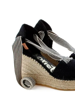 Mujer Vidorreta Sandalias Cuña|Sandalia cintas tejido x negro Tilo 7