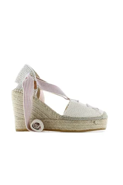 Mujer Vidorreta Sandalias Cuña|Sandalia cintas tejido x crudo Tilo 7