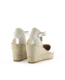 Mujer Vidorreta Sandalias Cuña|Sandalia en napa blanco Tilo 5