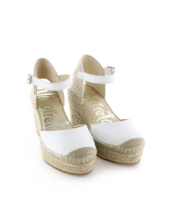 Mujer Vidorreta Sandalias Cuña|Sandalia en napa blanco Tilo 5