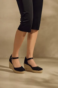 Mujer Vidorreta Sandalias Cuña|Sandalia napa negro Tilo 5
