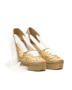 Vidorreta Outlet|Sandalia rafia blanco Matisse