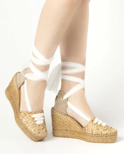 Vidorreta Outlet|Sandalia rafia blanco Matisse