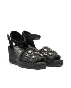 Vidorreta Outlet|Sandalia rafia cristales negro Matisse 5