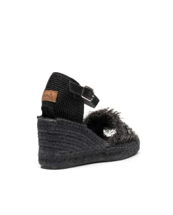 Vidorreta Outlet|Sandalia rafia cristales negro Matisse 5