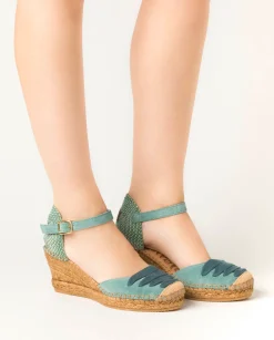 Vidorreta Outlet|Sandalia serraje alga Clavel