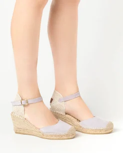 Vidorreta Outlet|Sandalia serraje malva Clavel