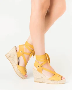 Vidorreta Outlet|Sandalia vaquetta amarillo Tilo 7
