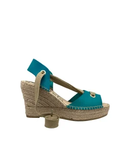 Vidorreta Outlet|Sandalia vaquetta turquesa Tilo 7