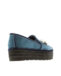 Vidorreta Outlet|Slipper detalle en terciopelo marino Merce Doble