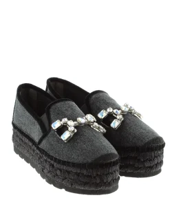 Vidorreta Outlet|Slipper detalle en terciopelo negro Merce Doble