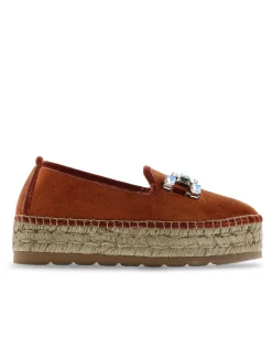 Vidorreta Outlet|Slipper detalle en terciopelo teja Merce Doble