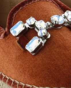 Vidorreta Outlet|Slipper detalle en terciopelo teja Merce Doble
