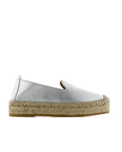 Mujer Vidorreta Slippers|Slippers|Slipper en napa metal plata Merce Doble