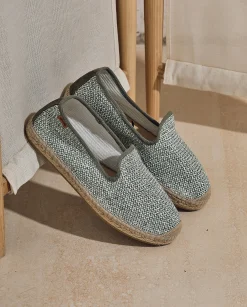 Mujer Vidorreta Slippers|Slippers|Slipper en rafia trenza verde Borneo