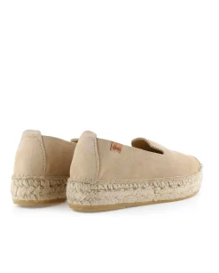 Mujer Vidorreta Slippers|Slippers|Slipper en serraje arena Merce Doble