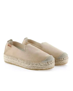 Mujer Vidorreta Slippers|Slippers|Slipper en serraje arena Merce Doble