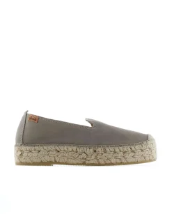 Mujer Vidorreta Slippers|Slippers|Slipper en serraje taupe Merce Doble
