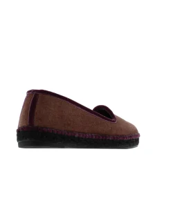 Mujer Vidorreta Slippers|Slippers|Slipper en terciopelo berenjena Pitiusa