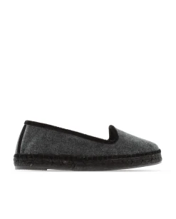 Mujer Vidorreta Slippers|Slippers|Slipper en terciopelo negro Pitiusa
