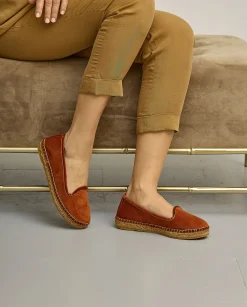 Mujer Vidorreta Slippers|Slippers|Slipper en terciopelo teja Pitiusa
